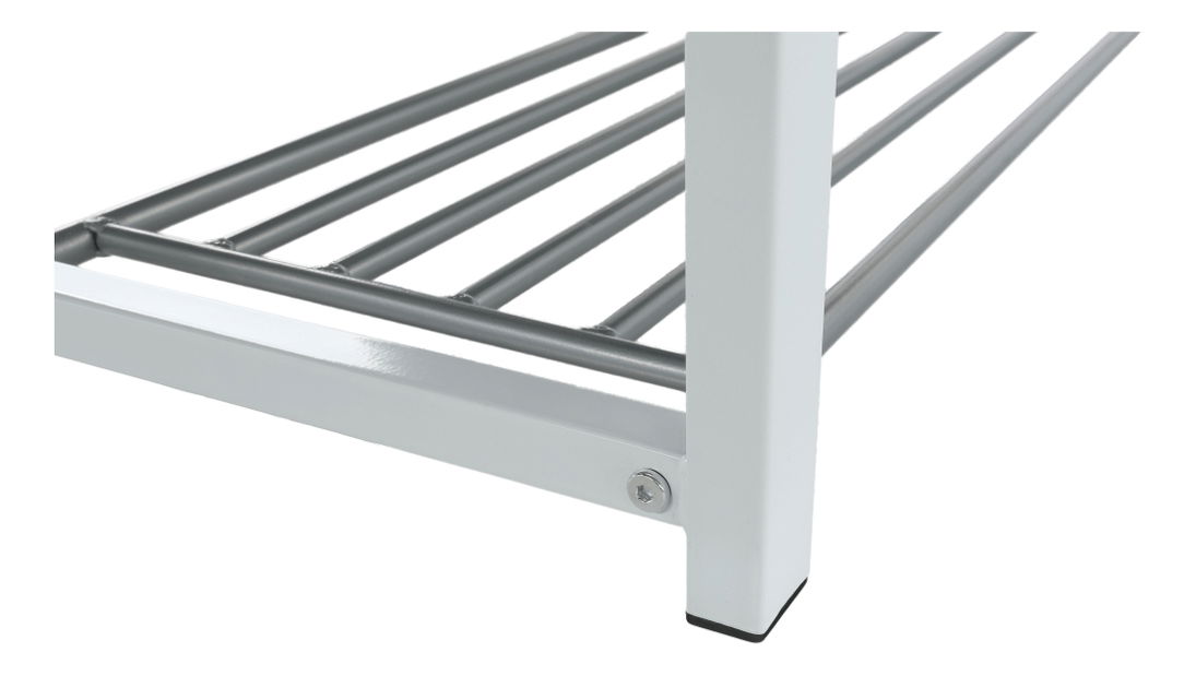 Ormarić za obuću Lelakimusla New (bijela + siva + krom) 