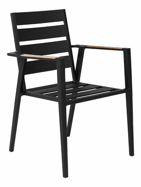 Set 4 ks záhradných stoličiek Thierry (čierna) 