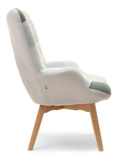 Kreslo Nutri (patchwork + čierna)