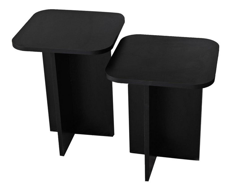 Kézi asztal szett (2 db.) Diveta (fekete) 