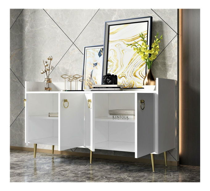 Konzolový stolík Tekono (biela) 