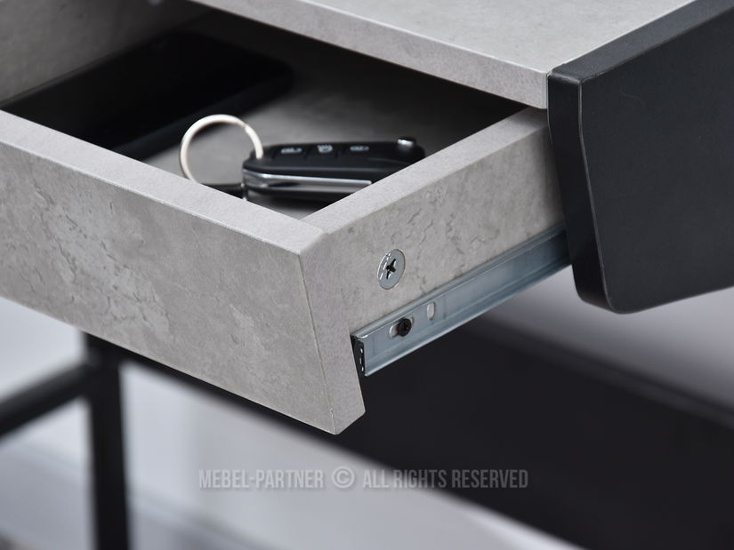 PC asztal Borge (beton + fekete)