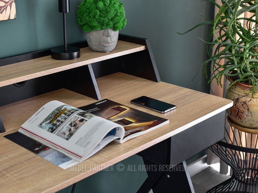 PC stolík Aspart (dub + čierna)