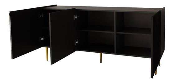 Komoda Mirjan Bryony -160 (crna + crni sjaj)