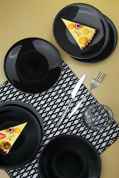 Set desertnih tanjura (6 kom.) Zara (crna)