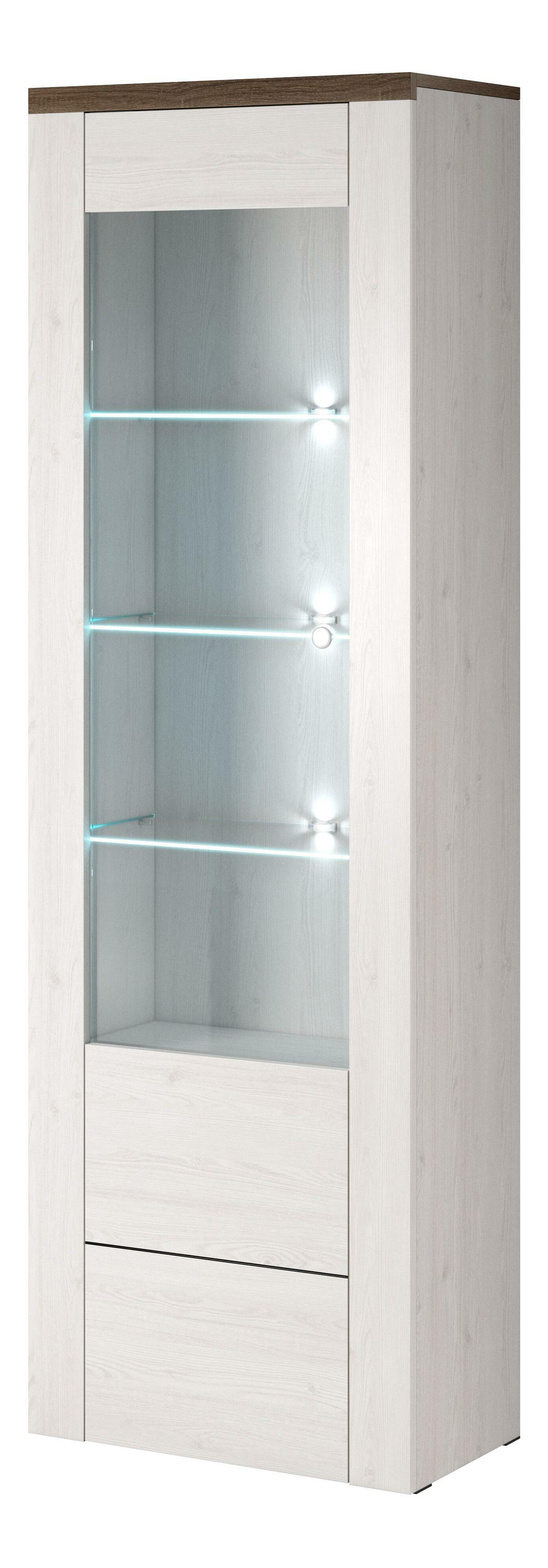 Vitrină Larita Typ 05 (sibiu larche + Stejar sonoma trufă)