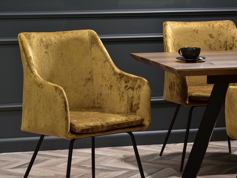 Jedálenská stolička Duplica (zlatá)