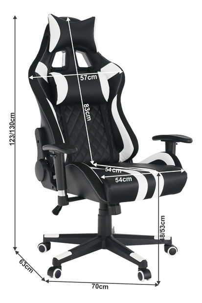 Irodai fotel Zopity (fekete + fehér + minta)