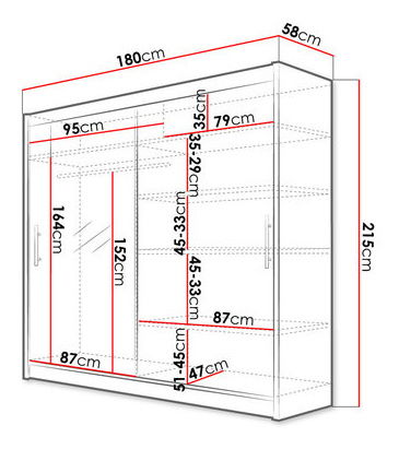 Ormar za garderobu Lena VI (kašmir)