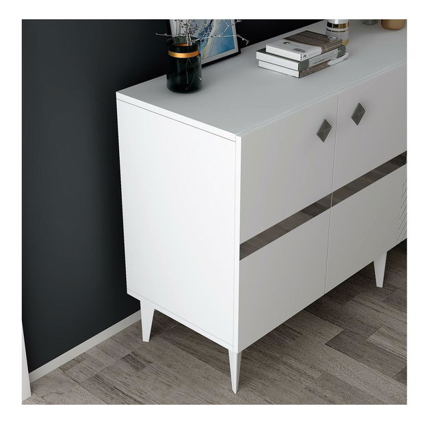 Dulap Tabivo (alb + arigintiu) 