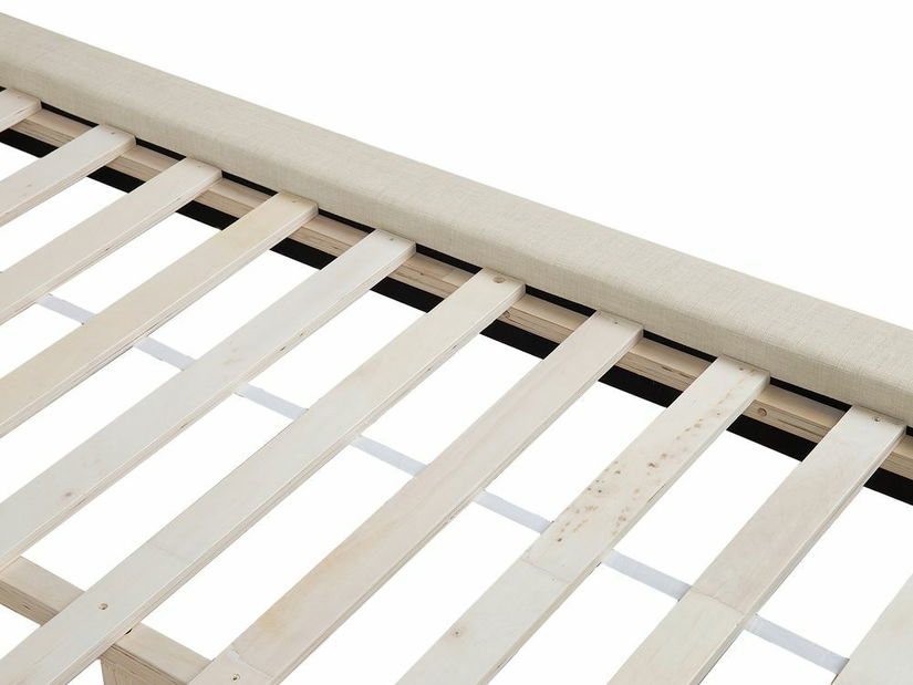 Bračni krevet 160 cm LANEL (s podnicom) (bež)