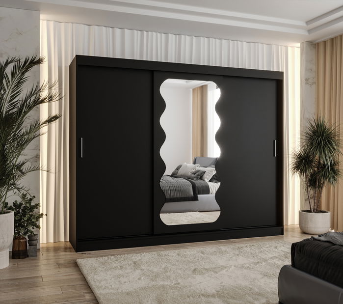 Ruhásszekrény 250 cm Spock (fekete)