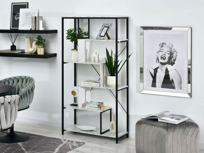 Raft Harp B (marmură albă + negru)