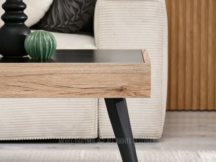 Stolić za kavu Flock (crni mramor + crna)