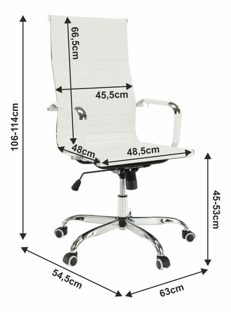 Fotoliu de birou Azurio 2 (Alb)
