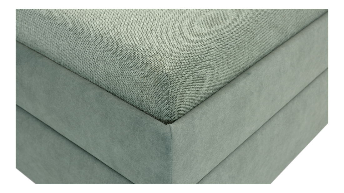 Pat matrimonial 110 cm Optoman (verde) (cu somieră și saltea) (cu sp. depozitare)