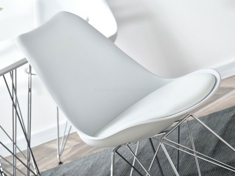 Szék Large Rod (fehér + króm)