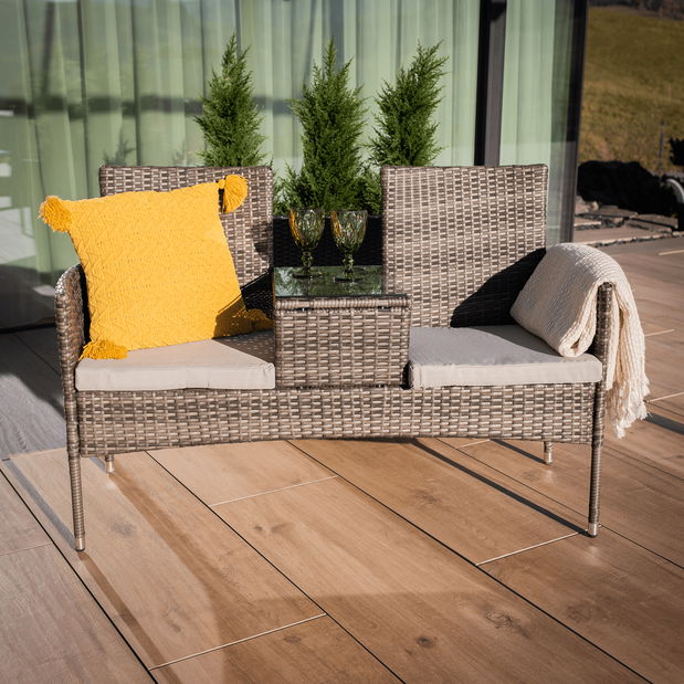 Vrtni dvosjed Lallea (siva)