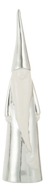 Figurína Jolipa Vianočná postavička (10x9x43cm) (Biela + Strieborná)