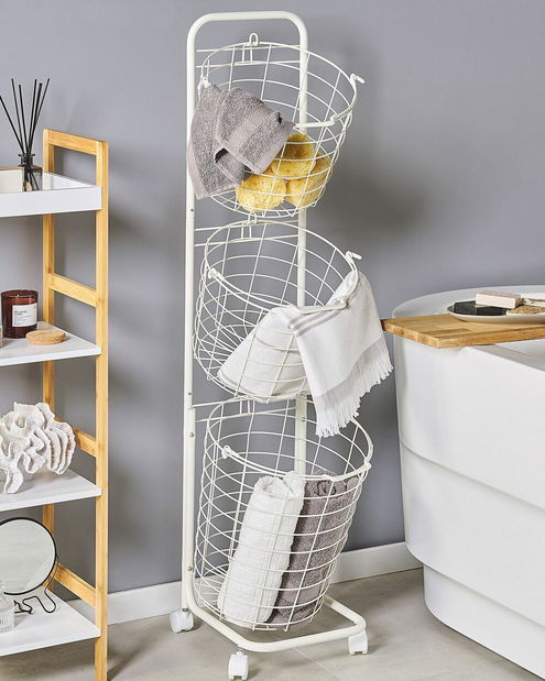 Stojan na drôtený kôš Alzir (biela)
