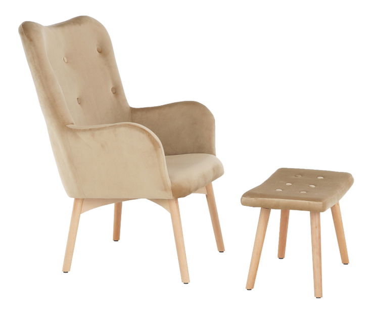 Fotel puffal Lager New (bézs) 