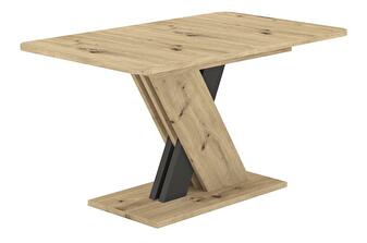 Rozkladací jedálenský stôl Exolon (dub artisan + antracit) (pre 6-8 osôb)
