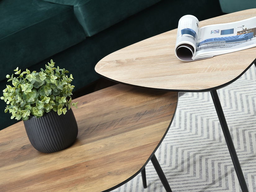 Konferenčný stolík Rossi Zest Xl (orech + čierna)