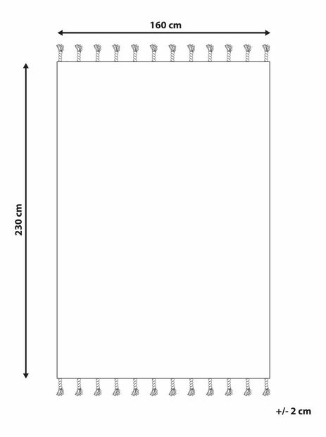Koberec 160 x 230 cm Khemis (biela)