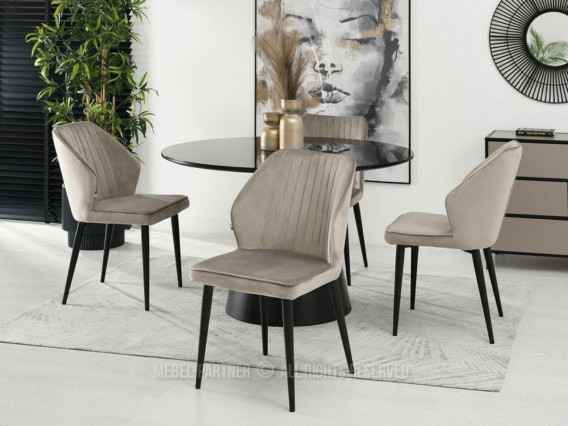 Stolica Greta K (bež + crna)