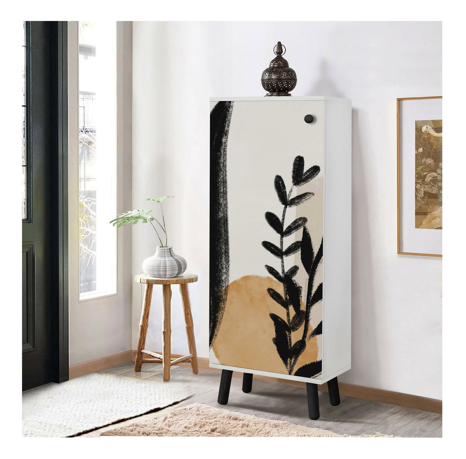 Cipőtároló (cipősszekrény) Beside 3 (fehér + fekete)