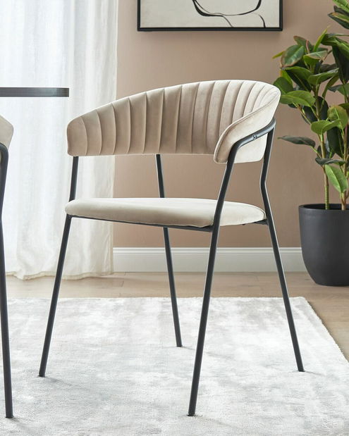 Set 2 ks jedálenských stoličiek Marza (béžová)