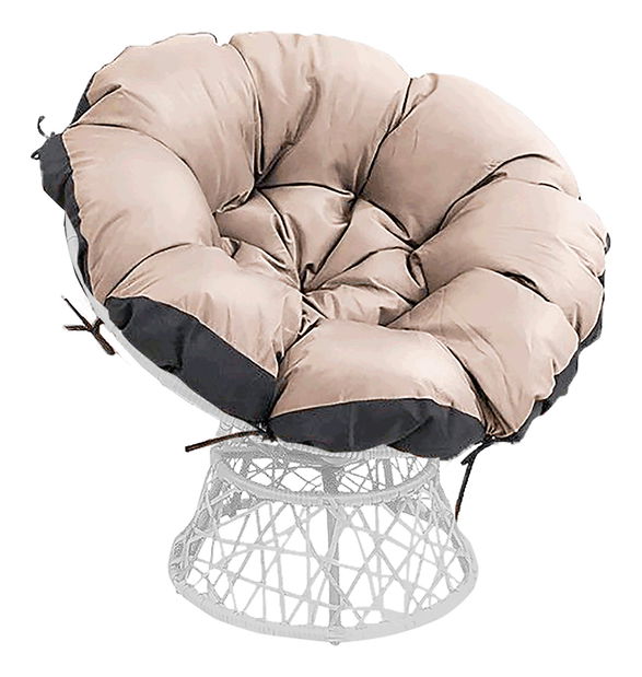 Forgó fotel párnával Frage BIG (fehér + fekete)