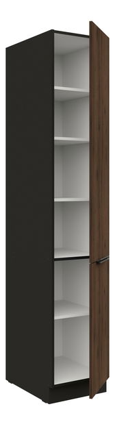 Horná kuchynská skrinka Manana 40 DK 210 2F (korpus: čierna matná + front: orech okapi)