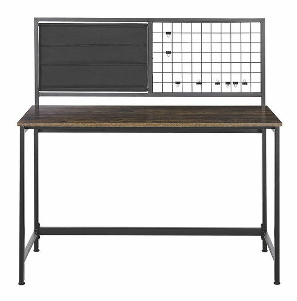 PC asztal Vuk (fekete + sötét fa)