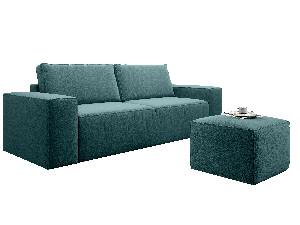 Sofa Shala 38 (svijetlo tirkizna) (s tabureom)