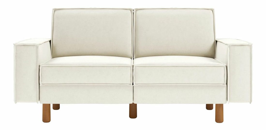 Pohovka dvojsedačka Spary 2 (smotanová + orech)