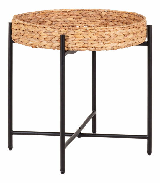 Príručný stolík Neralia (čierna + prírodná)