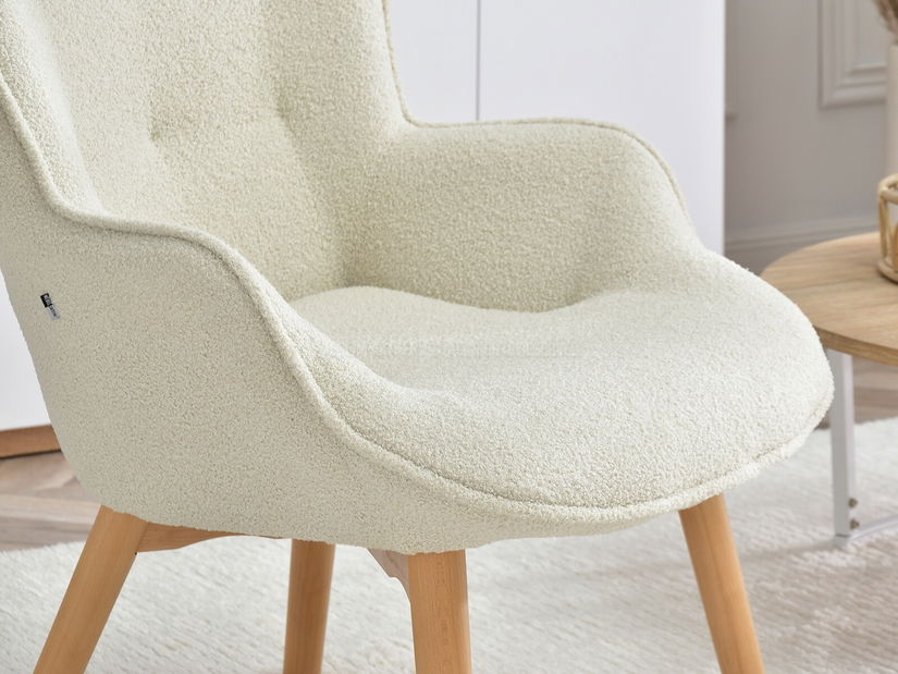 Fotelja Nutri (krem + bukva)