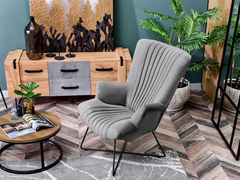 Fotoliu relax Nuttshell (gri + negru)