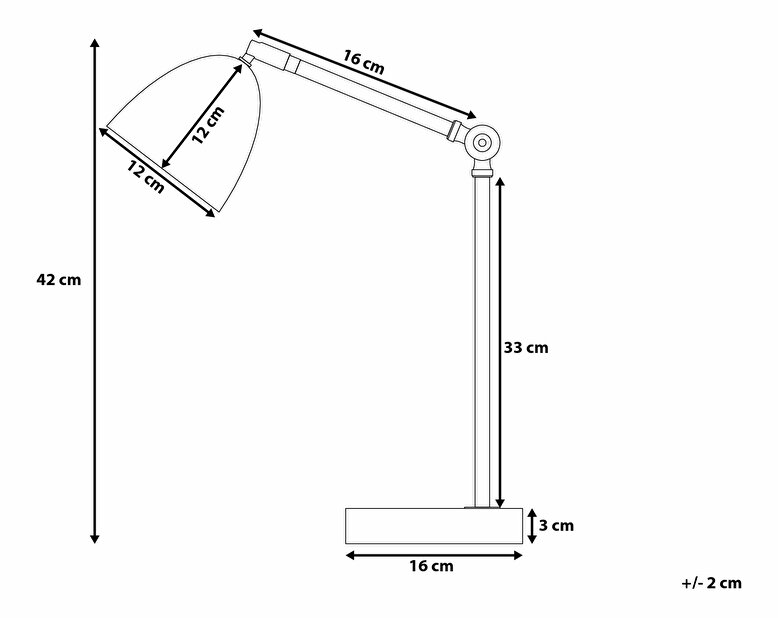 Stolná lampa Chanute (čierna)