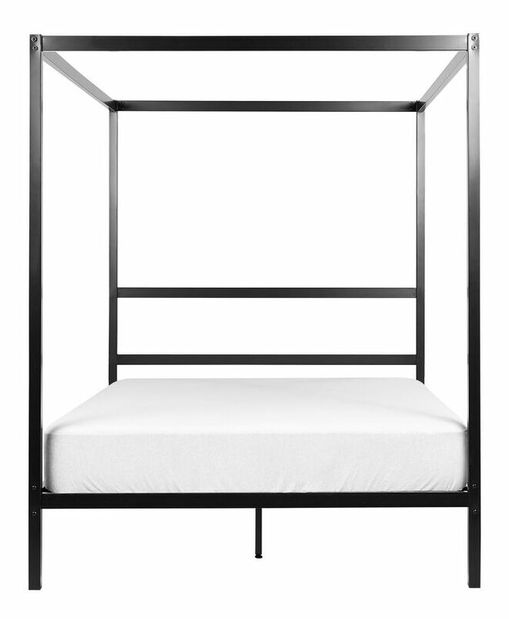 Pat matrimonial 140 cm Lesta (negru)