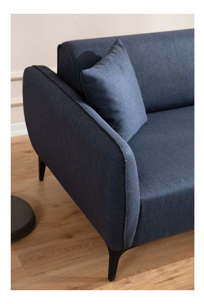 Rohová sedačka Belasemma (P) (modrá + čierna)