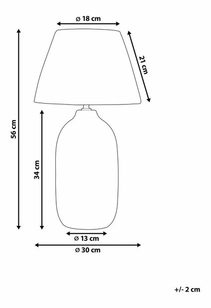 Stolná lampa Matza (sivá)
