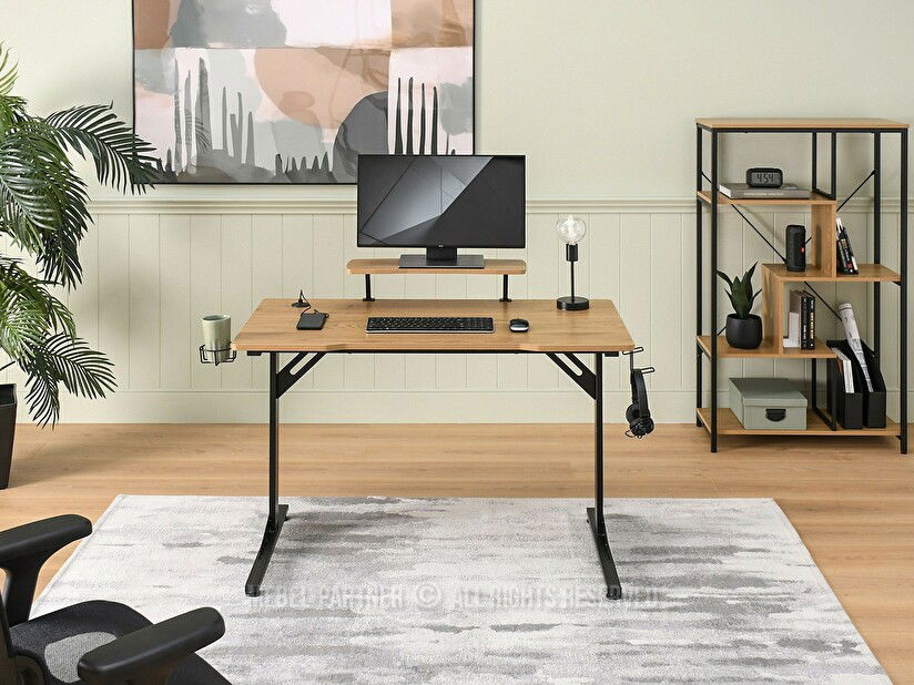 PC asztal Matts 115 (tölgy + fekete)