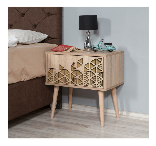 Noćni stolić Sopatu 2 (hrast sonoma)