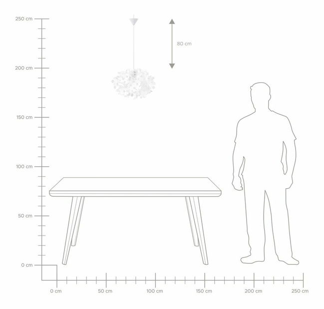 Függesztett lámpa Lamza (fehér)