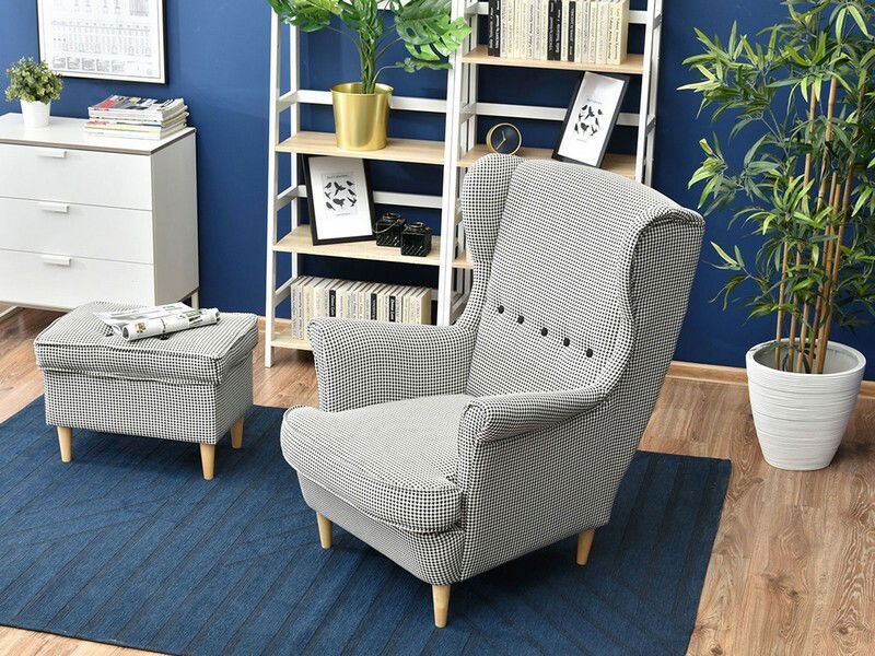 Fotoliu relax Margis (alb negru + fag)