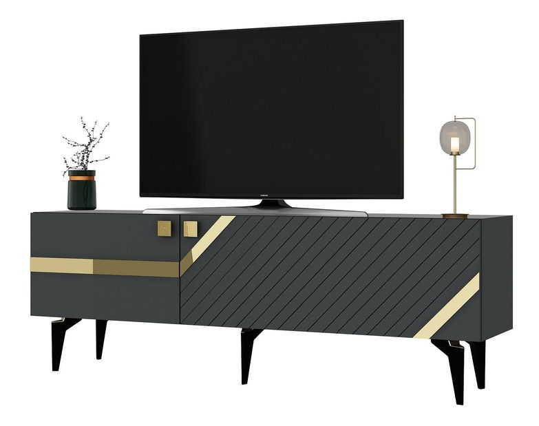 Masă TV/Dulap Tabivo (antracit + auriu) 