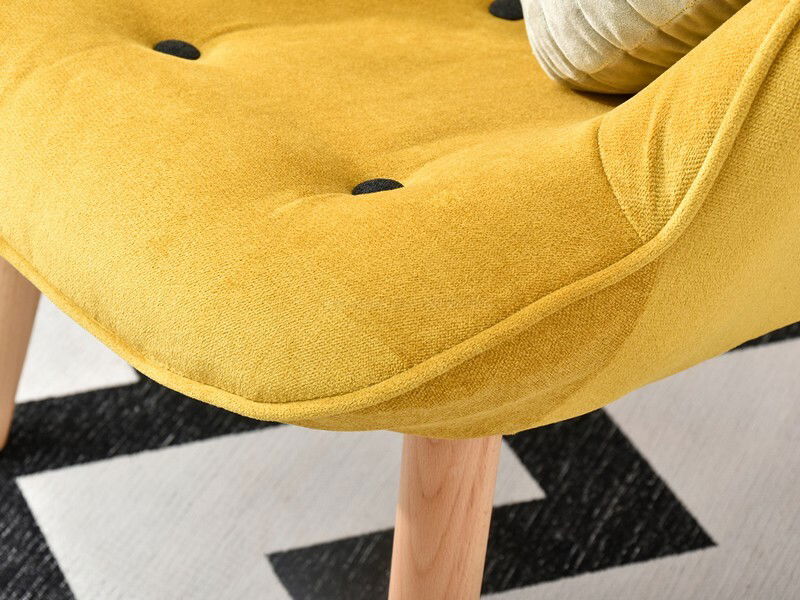 Fotel Nutri (sárga + bükk)