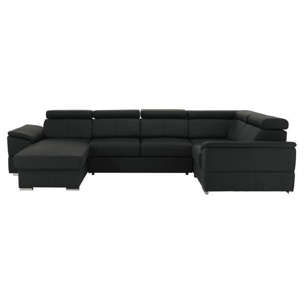 Kutna garnitura u obliku slova U Seglaria (tamno siva) (L)